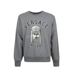 Moletom com gola redonda de algodão Versace