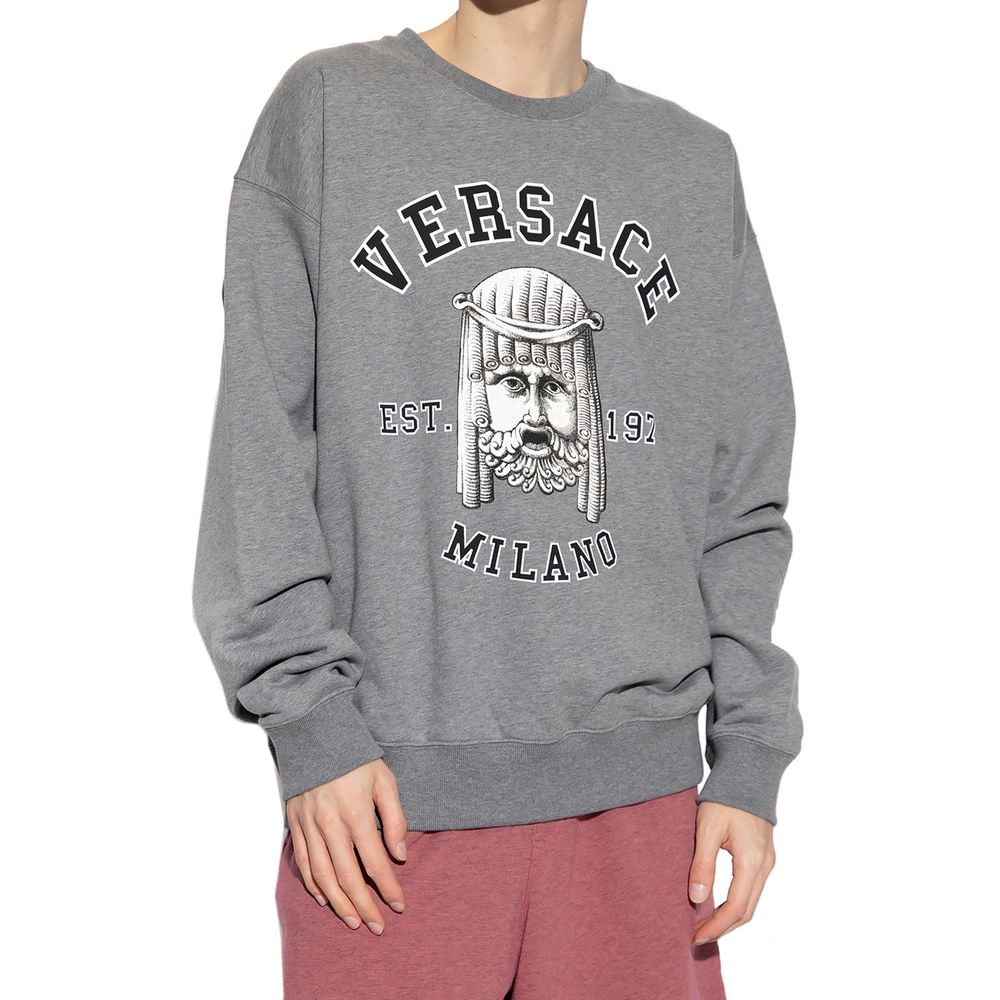 Moletom com gola redonda de algodão Versace