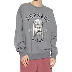 Moletom com gola redonda de algodão Versace