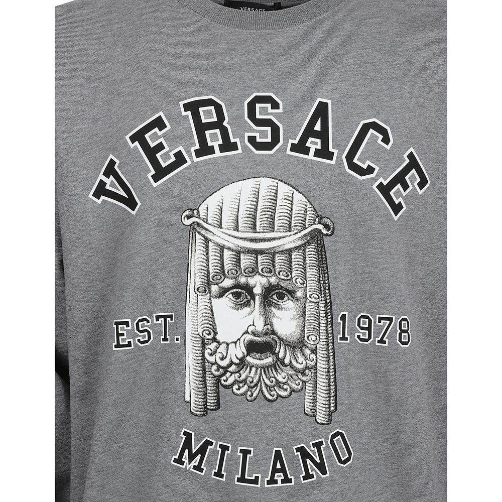 Moletom com gola redonda de algodão Versace