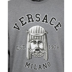 Moletom com gola redonda de algodão Versace