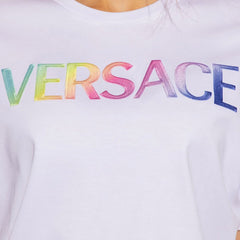 Camiseta com logotipo de algodão Versace