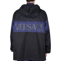 Jaqueta corta-vento com capuz Versace