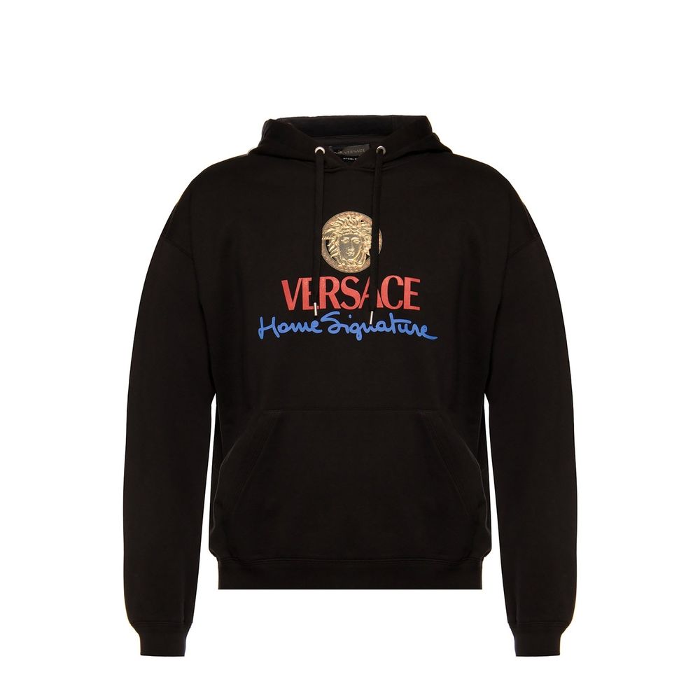 Moletom com capuz e logotipo da Versace
