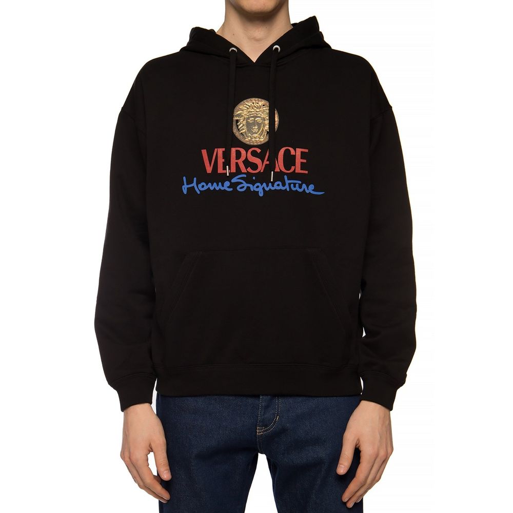 Moletom com capuz e logotipo da Versace
