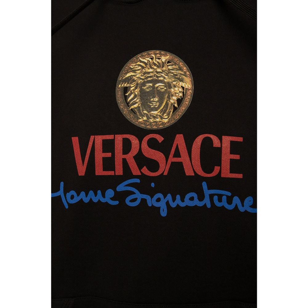 Moletom com capuz e logotipo da Versace
