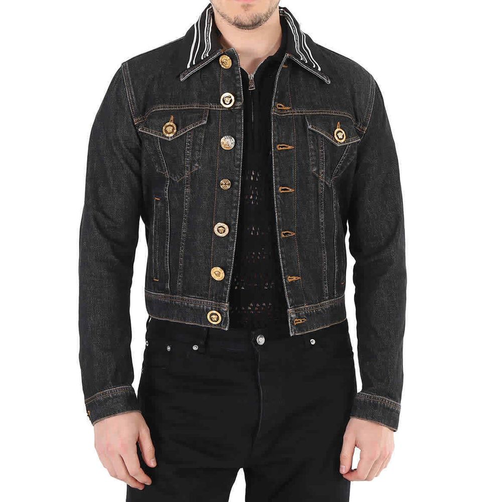 Jaqueta jeans com motivo Medusa da Versace