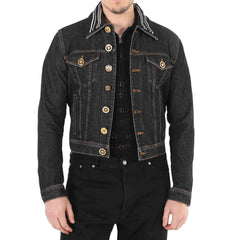 Jaqueta jeans com motivo Medusa da Versace