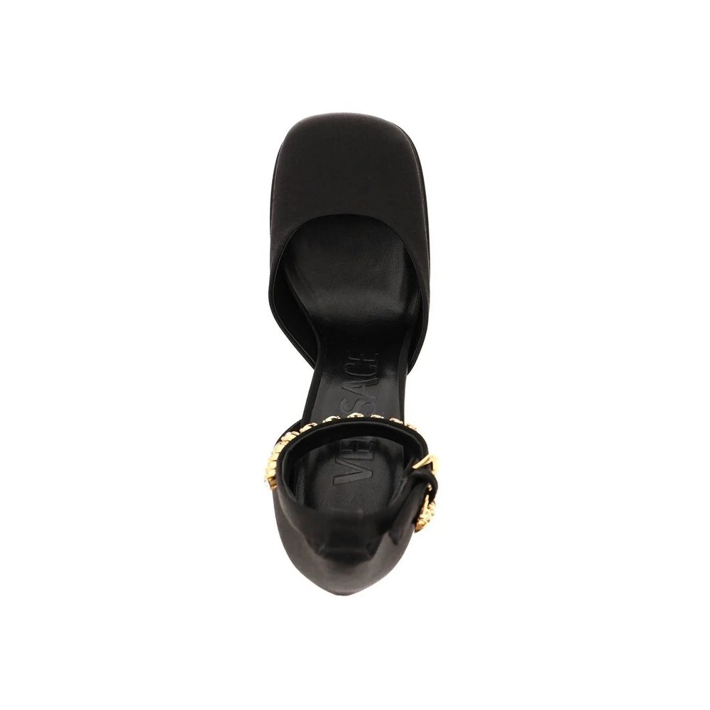 Versace Sapatos Plataforma de Cetim de Seda