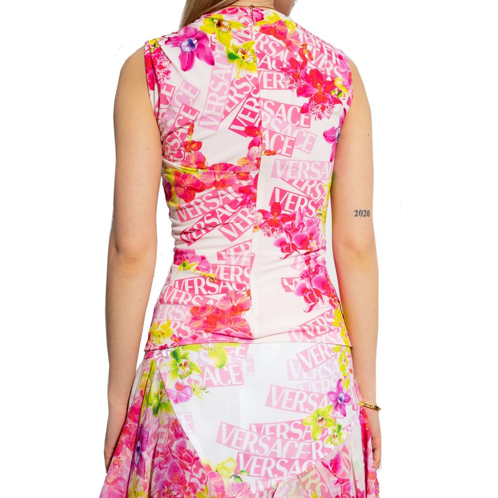 Blusa estampada sem mangas Versace