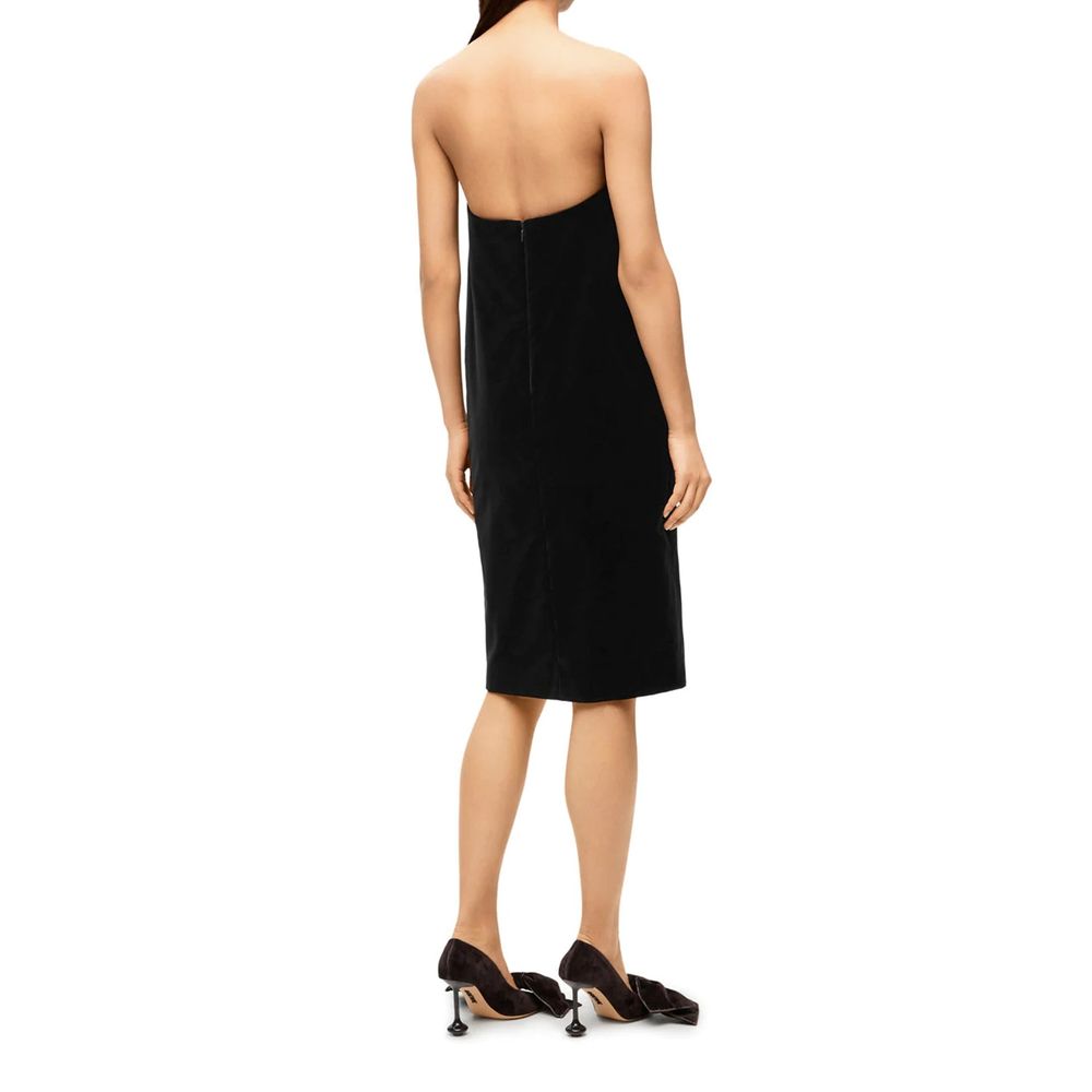 Vestido de veludo bustiê Loewe