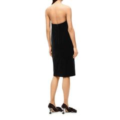 Vestido de veludo bustiê Loewe