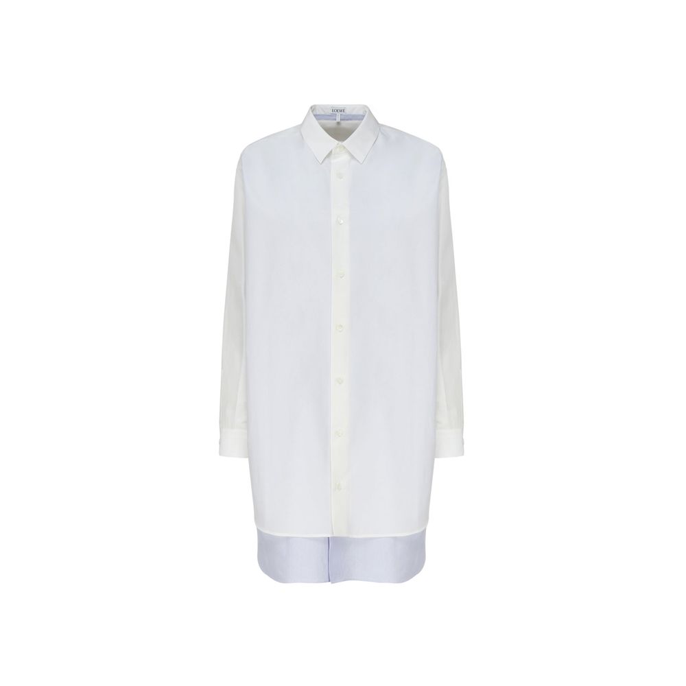 Vestido-camisa de camada dupla da Loewe