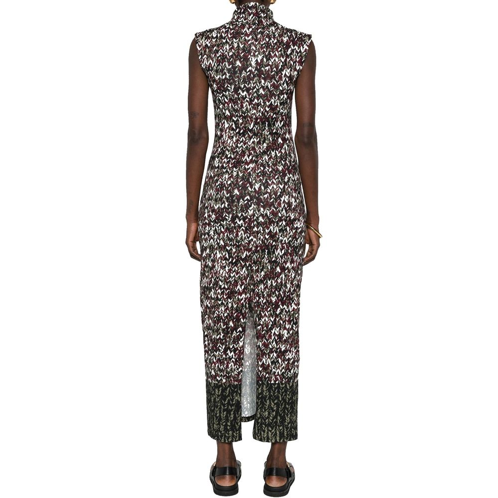 Vestido longo com estampa de malha da Loewe