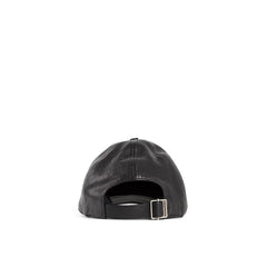 Boné de couro Saint Laurent Cassandre