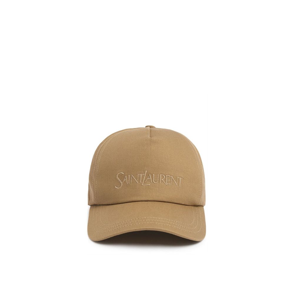 Boné de beisebol de algodão Saint Laurent