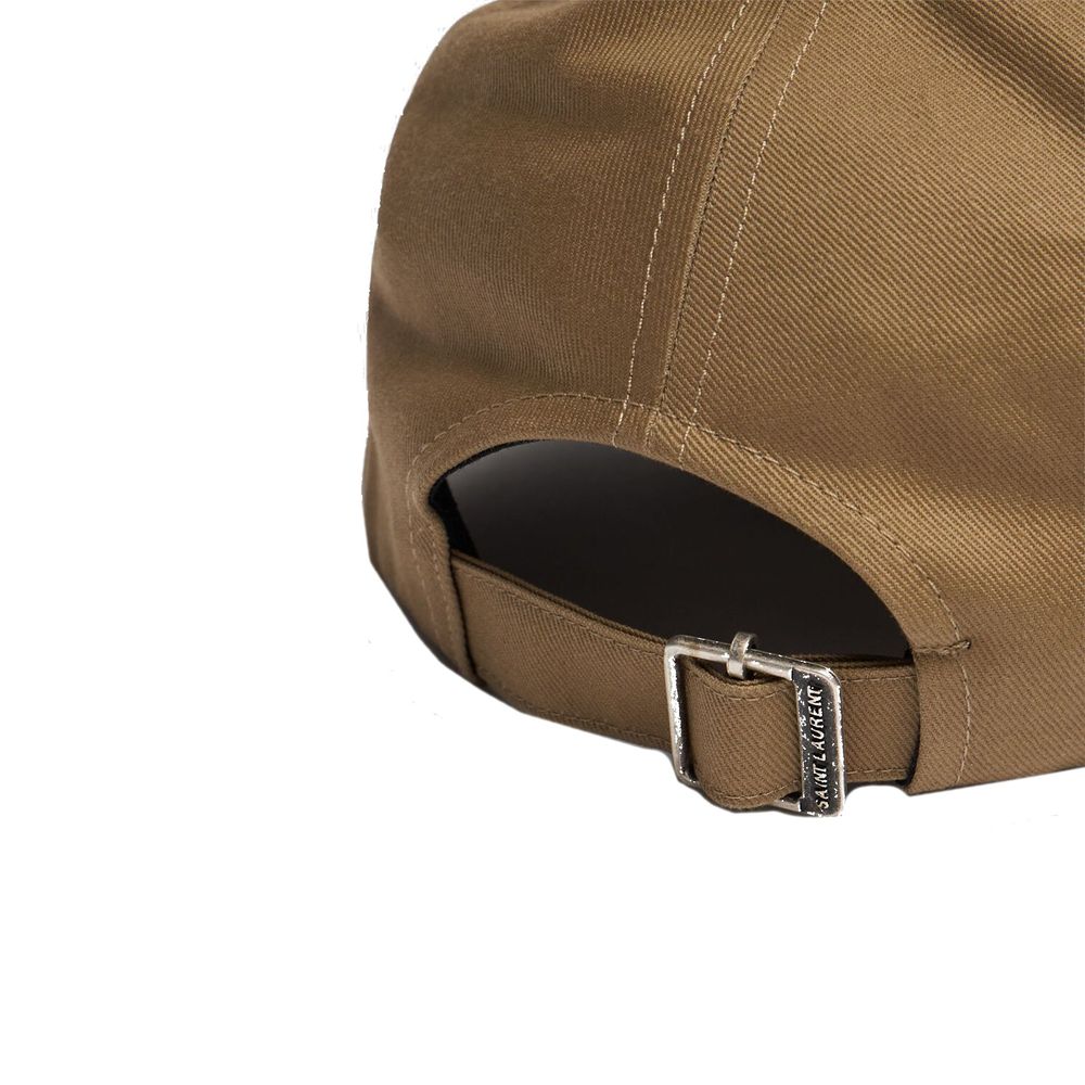Boné de beisebol de algodão Saint Laurent