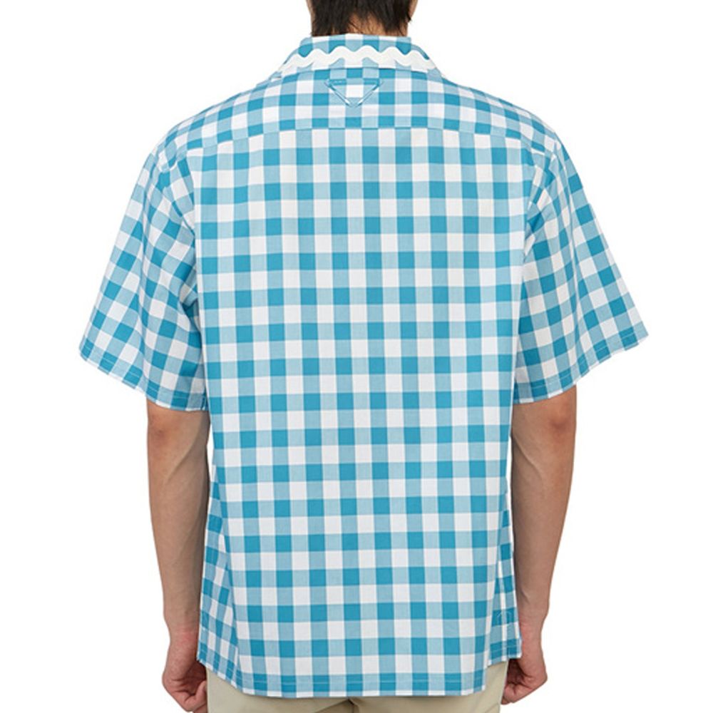 Camisa de algodão xadrez Prada