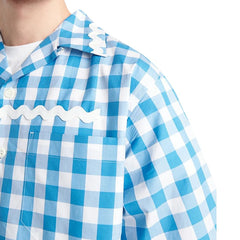 Camisa de algodão xadrez Prada