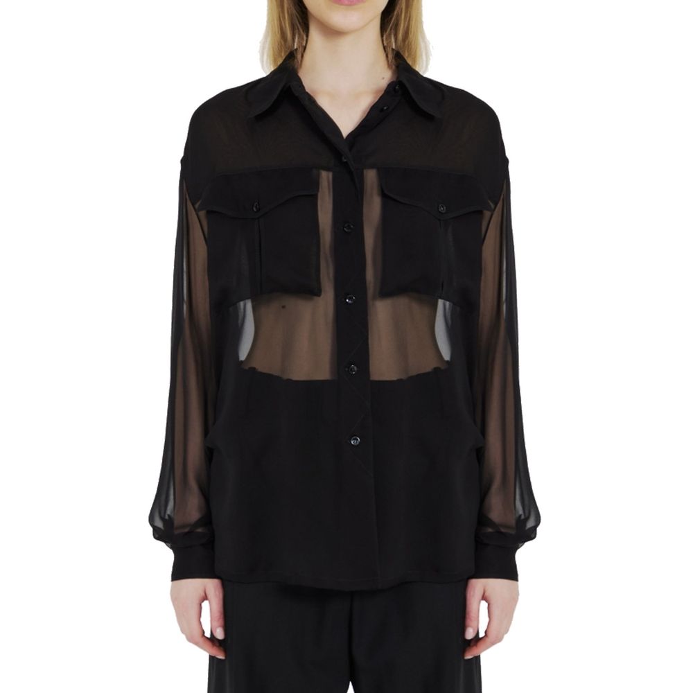 Camisa de musselina crepe de seda Saint Laurent