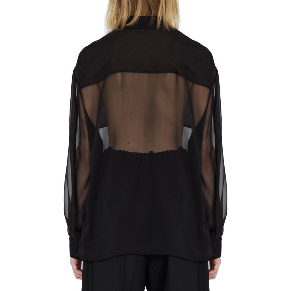 Camisa de musselina crepe de seda Saint Laurent