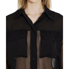 Camisa de musselina crepe de seda Saint Laurent