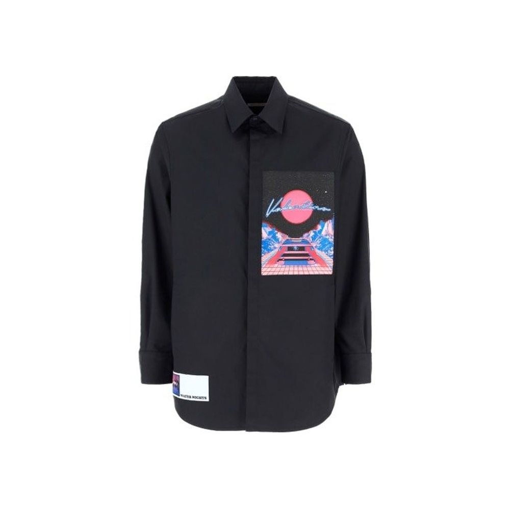 Camisa com patch do logotipo Valentino