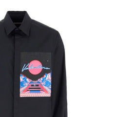 Camisa com patch do logotipo Valentino