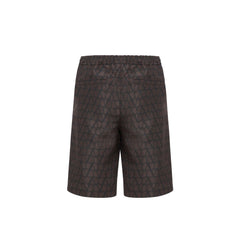 Shorts de seda com logotipo Valentino