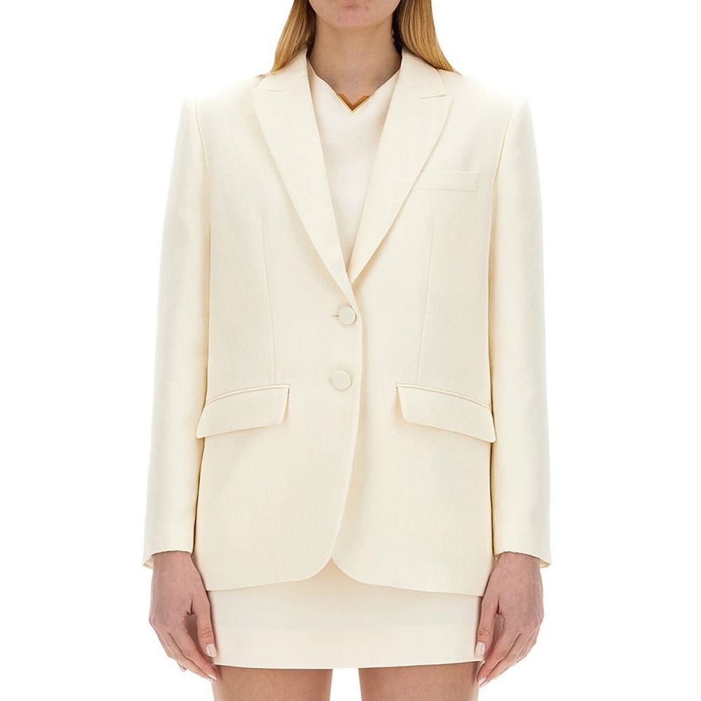 Jaqueta Valentino Iconographe de lã e seda Toile