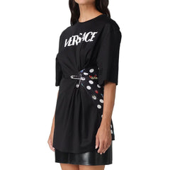Camiseta com estampa de borboleta Versace x Dua Lipa