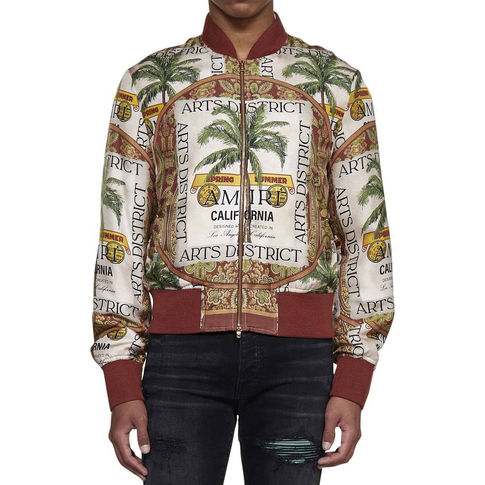 Jaqueta de seda estampada Amiri