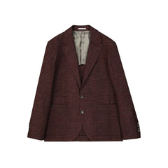 Jaqueta de lã tartan Brunello Cucinelli