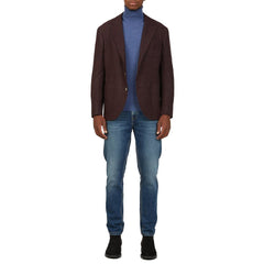 Jaqueta de lã tartan Brunello Cucinelli