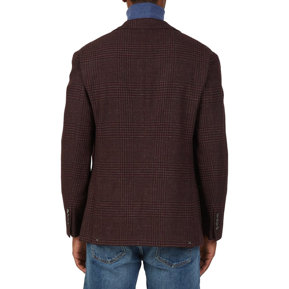 Jaqueta de lã tartan Brunello Cucinelli