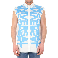 Camisa estampada de algodão Burberry