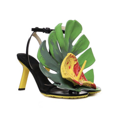 Sandálias de couro Loewe Petal Monstera