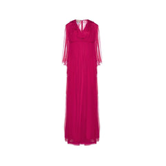 Vestido midi de seda Gucci