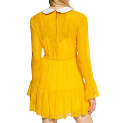Vestido de chiffon de seda Gucci