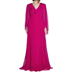 Vestido midi de seda Gucci