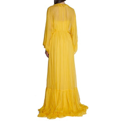 Vestido longo de seda Gucci