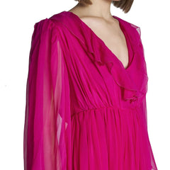 Vestido midi de seda Gucci