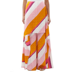 Calça Fendi Ff Color-Block Drapeada