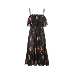 Vestido estampado de sorvete Gucci