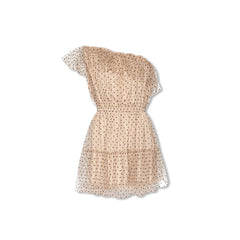 Vestido de tule de um ombro só da Gucci