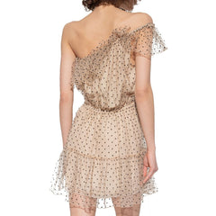 Vestido de tule de um ombro só da Gucci
