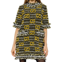 Vestido curto de tweed da Gucci