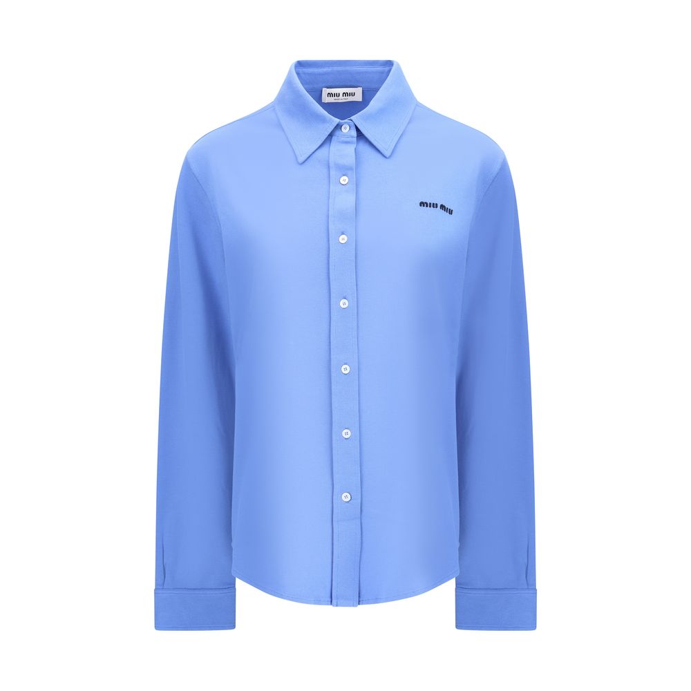 Camisa polo de manga comprida Miu Miu