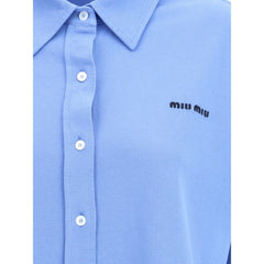 Camisa polo de manga comprida Miu Miu