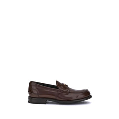 Mocassins Prada com placa triangular